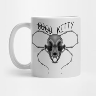 G̶o̶o̶d̶ Kitty Skull Black Text Grey Mug